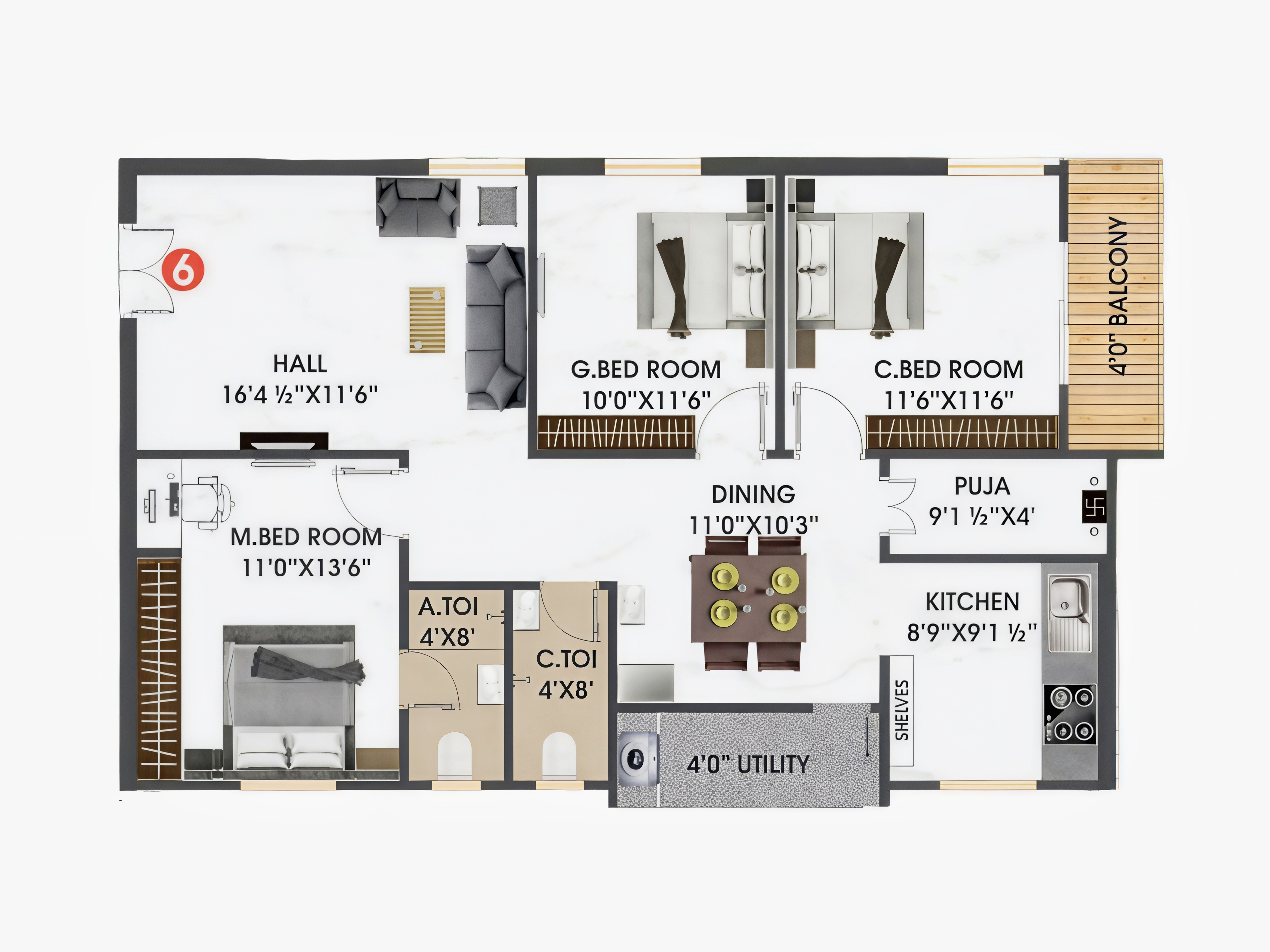 Flat 06 floor plan